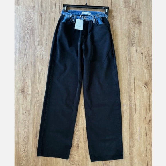 The Frankie Shop Black and Blue Wide Leg Pants - Picture 5 of 15